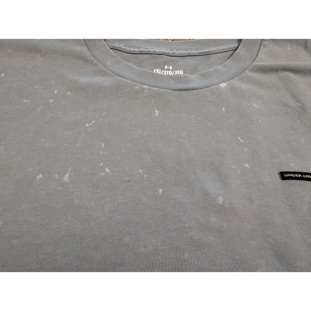 Men's Under Armour 2XL Loose T-Shirt with bleach splatter design #1105 - Picture 12 of 16